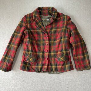 Vintage Highland Queen Plaid Blazer Youth M Wool Tartan Academia Irish Christmas